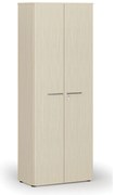 Kancelárska skriňa s dverami PRIMO WOOD, 800 x 420 x 2128 mm, breza