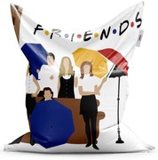 Sablio Sedací vak Seriál Priatelia FRIENDS Gauč pri fontáne - 150x100 cm