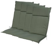 Livarno home Podložka na kreslo s vysokým operadlom Houston, zelená, 4 kusy  (800008854)