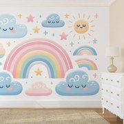 Fototapeta - Veselá obloha - kreslená (147x102 cm)