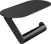 Hansgrohe WallStoris, držiak toaletného papiera s poličkou, čierna matná, HAN-27928670