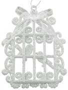 VIANOČNÁ DEKORÁCIA PL 36 SADA 6KS 12X9 CM STRIEBORNÁ