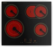 Klarstein Victoria sklokeramická varná doska, 4 zóny, elegantná, nadčasová, 6600 W, 60 cm