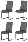 Súprava jedálenských stoličiek Vintage DCL-D1275GREY4, 4 ks