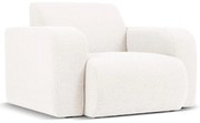 Biele kreslo z textílie bouclé Molino – Micadoni Home