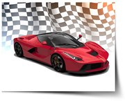 Sablio Plagát Ferrari Závodná vlajka - 60x40 cm