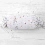 Biante Detský vankúš valec bonbon Sandra SA-371 Ružový cirkus so zvieratkami 15x40 cm