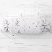 Biante Detský vankúš valec bonbon Sandra SA-371 Ružový cirkus so zvieratkami 15x40 cm