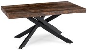 Stôl AGORDO 160–240 cm Dub Rustikál/Čierny