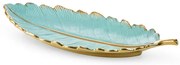 Dekoračný podnos HIRAL 4 04 svetlomodrý / zlatý