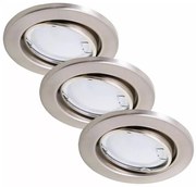 Briloner 7221-032 - SADA 3x LED Kúpeľňové svietidlo 1xGU10/3W/230V matný chróm
