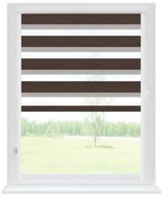 Dekodum Roleta deň a noc v bielej kazete premium, farba látky Wenge Šířka (cm): 55, Dĺžka (cm): 150, Strana mechanizmu: Práva