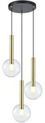 Luster na lanku NIKO 3xG9/9W/230V zlatá