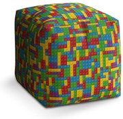 Taburet Cube farebná stavebnica, farebná