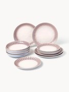 Ručne vyrobená súprava tanierov Vinci, 4 osoby, 12 ks