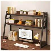 Multifunkčná 3-poschodová polica VERTEX čierna/orech