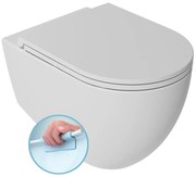 Isvea Isvea, INFINITY závesná WC misa, Rimless, 36,5x53cm, matná biela, 10NF02004-2L