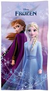 Mikrofíbrová plážová osuška Ľadové kráľovstvo - Frozen - motív Anna a Elsa - mikrovlákno - 70 x 140 cm