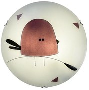 Rabalux 71278 detské sklenené stropné svietidlo Fowly, biela