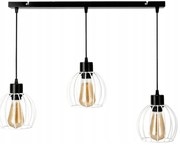 BERGE Stropné závesné svietidlo Beam - 3xE27 - DRUCE BALL WHITE