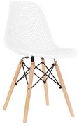 Bestent Jedálenská stolička škandinávsky štýl White Grid