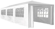 Záhradný párty stan, biela, 3x9 m, TEKNO NEW TYP 3 + 8 bočných strán