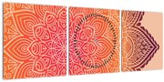 Obraz - Mandala umenia (s hodinami) (90x30 cm)