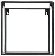 Súprava 2 čiernych nástenných políc WOOOD Meert