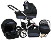 Kombinovaný kočík Raf-pol Largo - čierná + grafit (2-kombinácia)