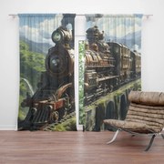 Sablio Záves Parná lokomotíva na viadukte: 2ks 140x250cm