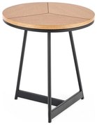 Konferenčný stolík CARIDA 49x45 cm čierna/dub