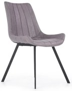 Stolička K279 ekokoža/kov tmavý popol 54x56x87