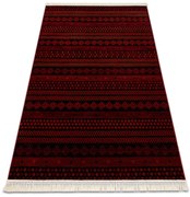 Koberec ORIENT 5132 so strapcami / orientálny, bordový / čierny