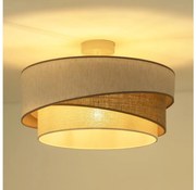 Duolla - Prisadený luster KOBO 1xE27/15W/230V pr. 45 cm béžová/hnedá/biela DU605540