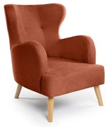Kreslo ušiak v tehlovej farbe Noemye – Bonami Selection