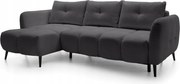 Rohová sedacia súprava Odysea (L) (sivá čierna)