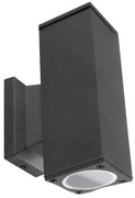 Aigostar - Vonkajšie nástenné svietidlo 2xGU10/230V čierna IP65 hranatý