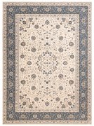 Koberec NAIN Ornament, rám 7179/51643 béžový / modrý