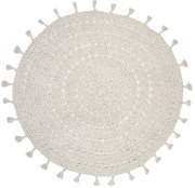 Krémovobiely detský koberec ø 120 cm Nila Ecru – Nattiot