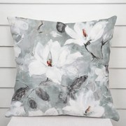 Biante Zamatová obliečka na vankúš Tamara TMR-016 Designové kvetiny na sivozelenom 30 x 50 cm