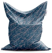 Sablio Sedací vak Ružové maľované lístky - 150x100 cm