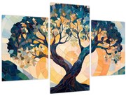 Obraz – Mozaika – slnko a strom II. (90x60 cm)