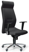 Antares Kožené kancelárske kreslo MEGA, pravá koža, čierne