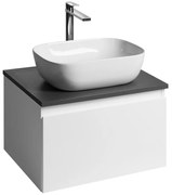 Aqualine Aqualine, ALTAIR skrinka s doskou 58 cm, biela/antracit bridlica, AI263-03