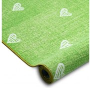 Metrážny koberec HEARTS zelený