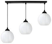 Závesné svietidlo Costa, 3x biele sklenené tienidlo, b