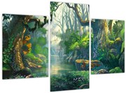 Obraz - Ilustrácia tropického lesa (90x60 cm)