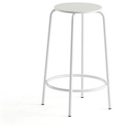 Barová stolička TIMMY, biely rám, biely sedák, V 630 mm