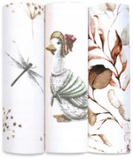 Vulpi Mušelínové látkové plienky Premium Pastel 70x75 3v1