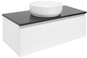 Kúpeľňová skrinka s krycou doskou SAT B-WAY 99x30x45 cm biely lesk BWAY100WTK